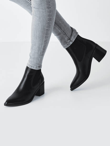Bottines à Talon En Cuir Tamaris Noir accessoires 45 vue secondaire 1