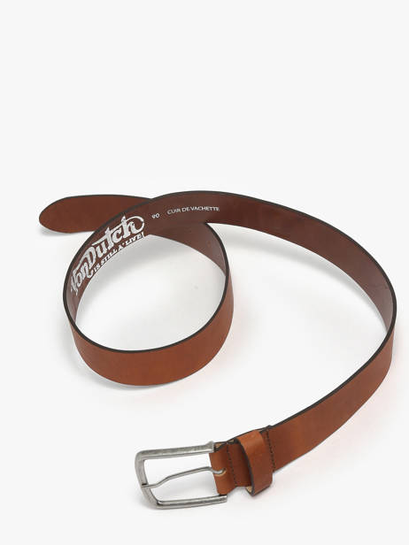 Ceinture Homme Lingo Cuir Von dutch Marron belt LINGO vue secondaire 3