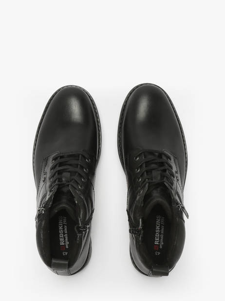 Boots En Cuir Redskins Noir men LAFARE vue secondaire 3