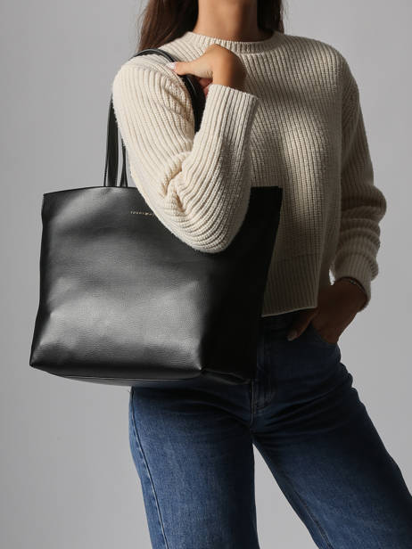 Sac Porté épaule Th Logotape Polyester Tommy hilfiger Noir th logotape AW17693 vue secondaire 1