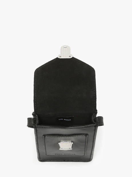 Le Porte-téléphone Cuir Paul marius Noir vintage TELEPHON vue secondaire 3