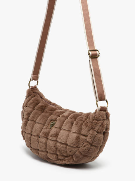 Sac Bandoulière Quadri Polyester Le voyage en panier Marron quadri AHP269 vue secondaire 2