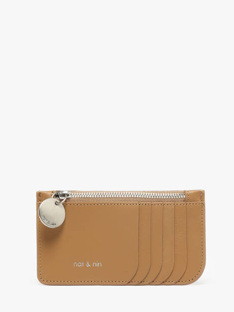Porte-monnaie Alix Cuir Nat et nin Beige vintage ALIX