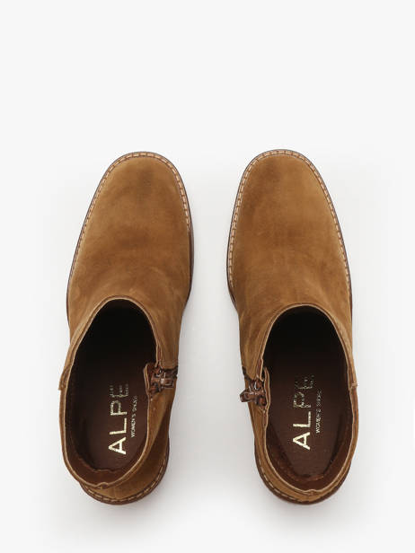 Bottines à Talon En Cuir Alpe Marron women 26261101 vue secondaire 3