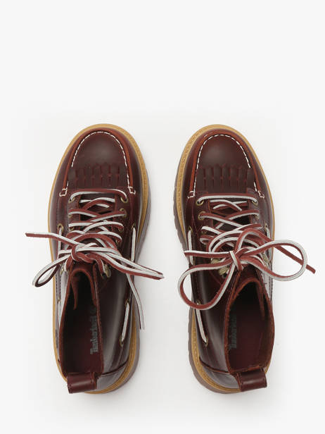 Bottines Plateforme En Cuir Timberland Marron women 27YZEIW1 vue secondaire 3