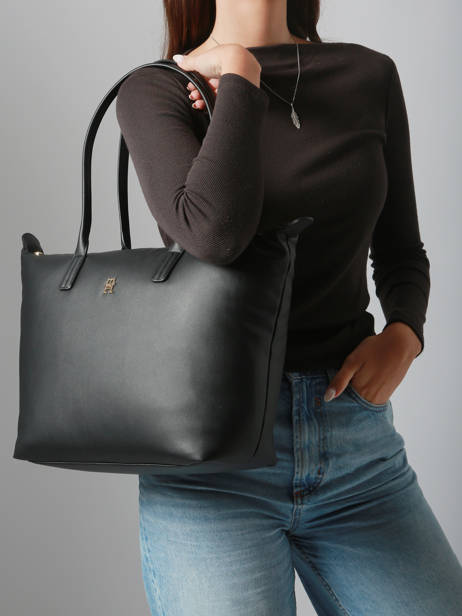 Sac Porté épaule Popette Nylon Tommy hilfiger Noir popette AW17705 vue secondaire 1