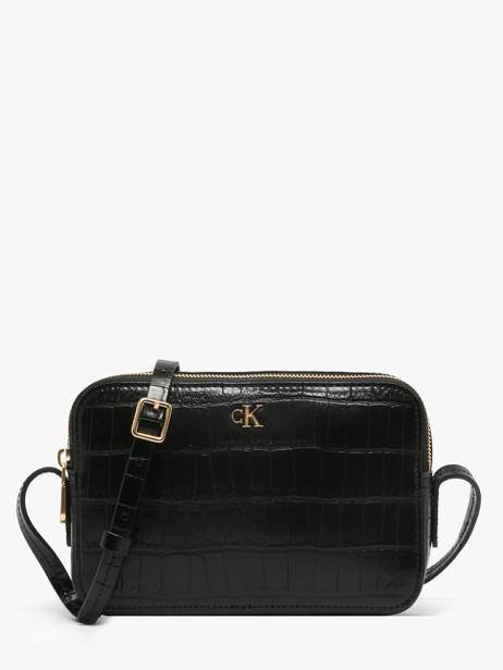 Sac Bandoulière Croc Embossed Mono Calvin klein jeans Noir croc embossed mono 4F3285G