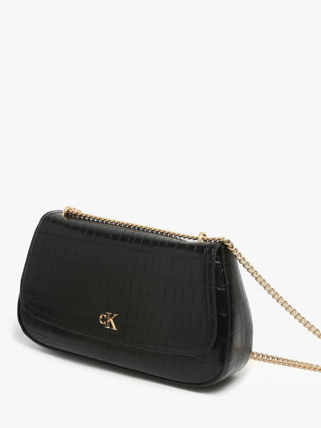 Sac Bandoulière Croc Embossed Mono Calvin klein jeans Noir croc embossed mono 4F3284G vue secondaire 2