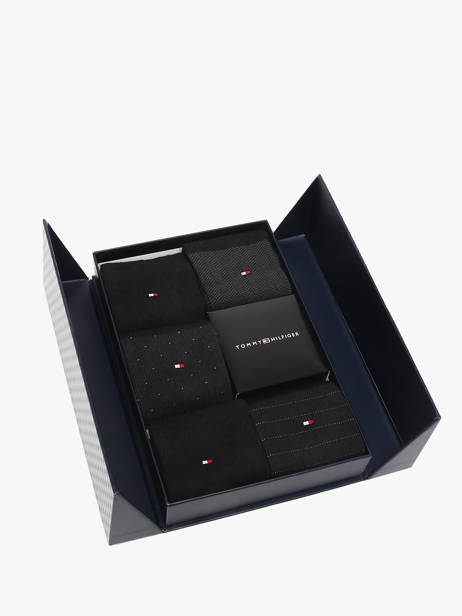 Chaussettes Homme 6 Paires Boîte Cadeau Tommy hilfiger Noir socks 71235374 vue secondaire 2