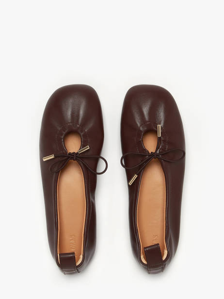 Ballerines En Cuir Alohas Marron women 10030302 vue secondaire 3