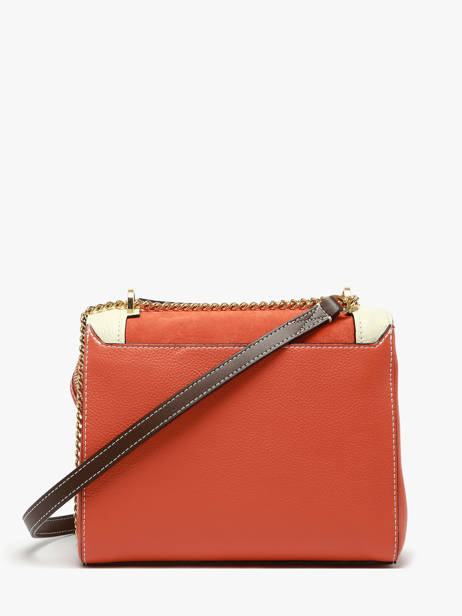 Sac Bandoulière Ninon Color Block Cuir Lancel Orange ninon A13370 vue secondaire 4