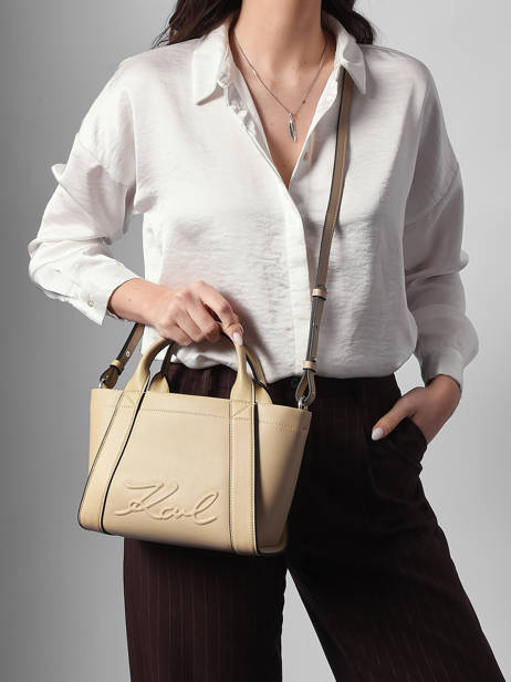 Sac Porté Main K/ville Cuir Karl lagerfeld Beige k ville B1W30067 vue secondaire 1