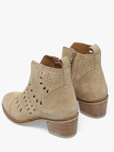 Bottines à Talon En Cuir Alpe Beige women 54331108 vue secondaire 2