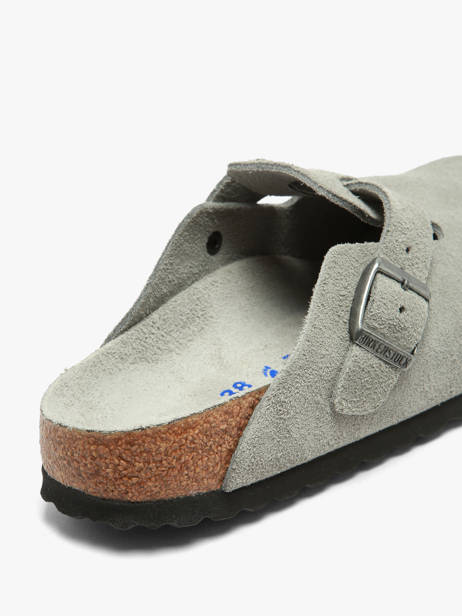 Mules En Cuir Birkenstock Gris women 1031657 vue secondaire 2