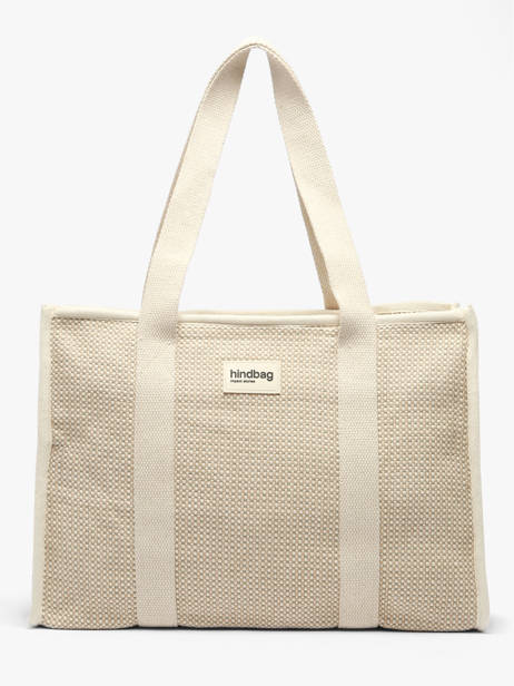 Sac Porté épaule Tressage Coton Hindbag Beige tressage TS