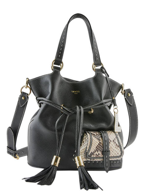 Sac Seau M Premier Flirt Python Cuir Lancel Noir premier flirt A10529 vue secondaire 3