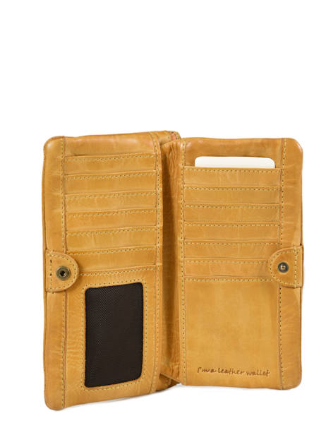 Leather Heritage Wallet Biba Yellow heritage KA4 other view 1