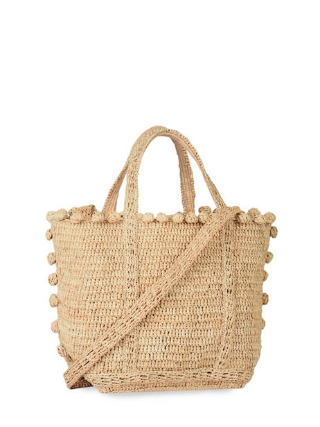 Handbag Le Cabas Raffia Pompoms Vanessa bruno Beige cabas raphia 75V40435 other view 5