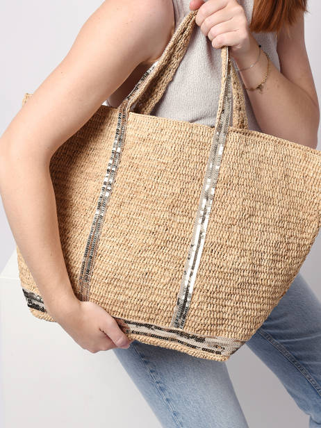 Large Cabas Tote Bag Raffia Sequins Vanessa bruno Beige cabas raphia 64V40411 other view 1