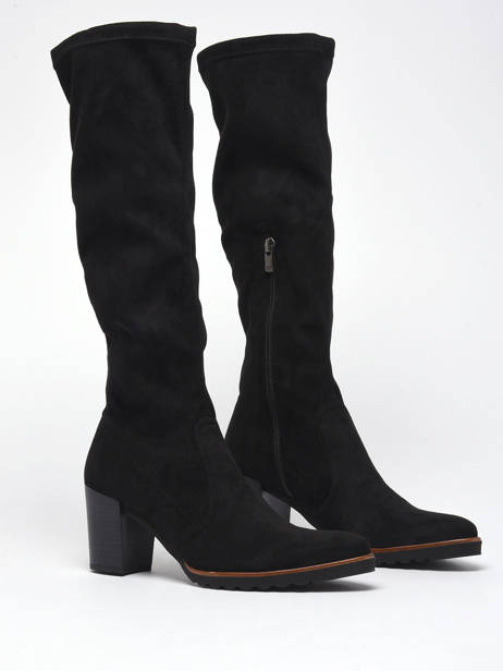 Thais Heeled Boots In Leather Dorking Black theme D7890 other view 1