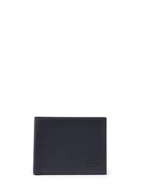 Wallet Leather Yves renard Blue foulonne 2306