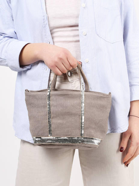 Crossbody Baby Cabas Linen Vanessa bruno Gray cabas lin 31V40410 other view 1