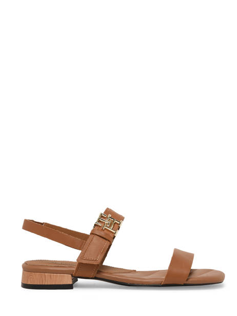 Sandals In Leather Tommy hilfiger Brown women 7094GU9